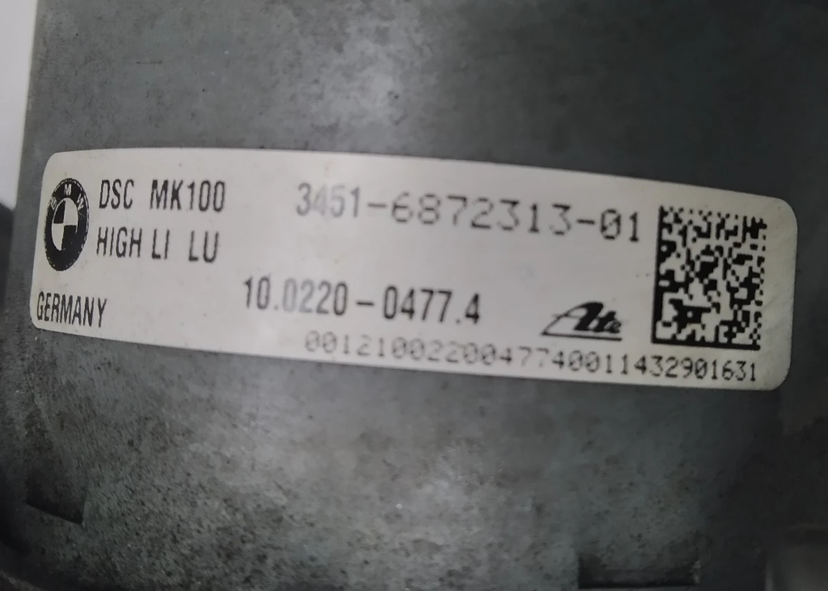 Модуль ABS (RP гідравлічний вузол DSC) в зборі з кронштейном і подушками BMW i3 34516872313