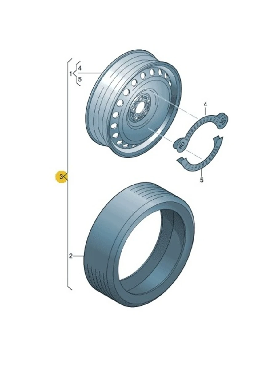 Колесо запасное GITI T145/65R20 105M Audi A7 4K0601027