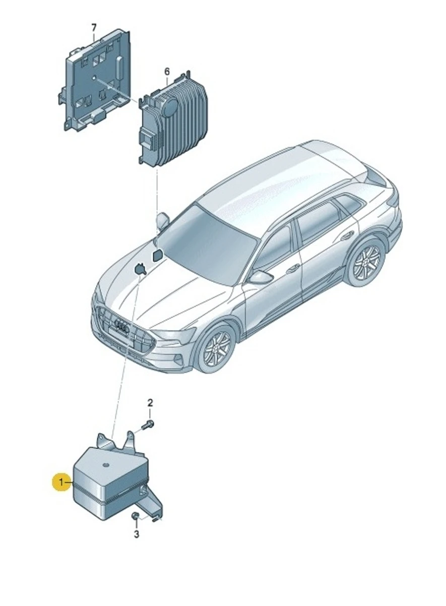 Акустична система для створення шуму двигуна Audi E-tron 4KE035916