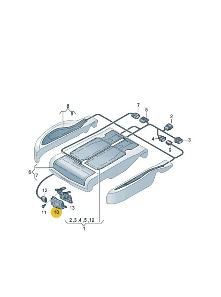 Seat occupied recognition control unit Audi A7 4M0959339