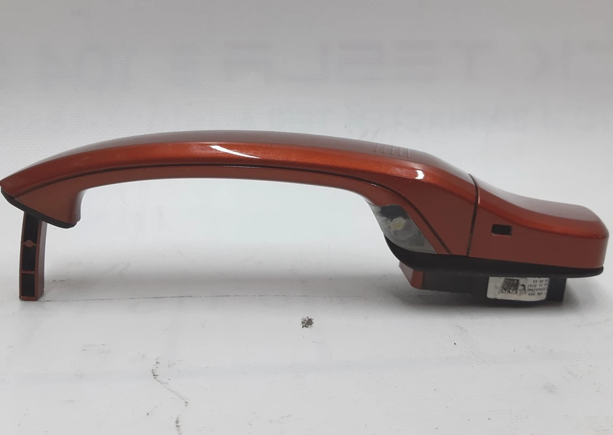 Handle bracket, left prime-coated with protective cap B78 (Solar Orange Metallic) BMW I3 51217408381
