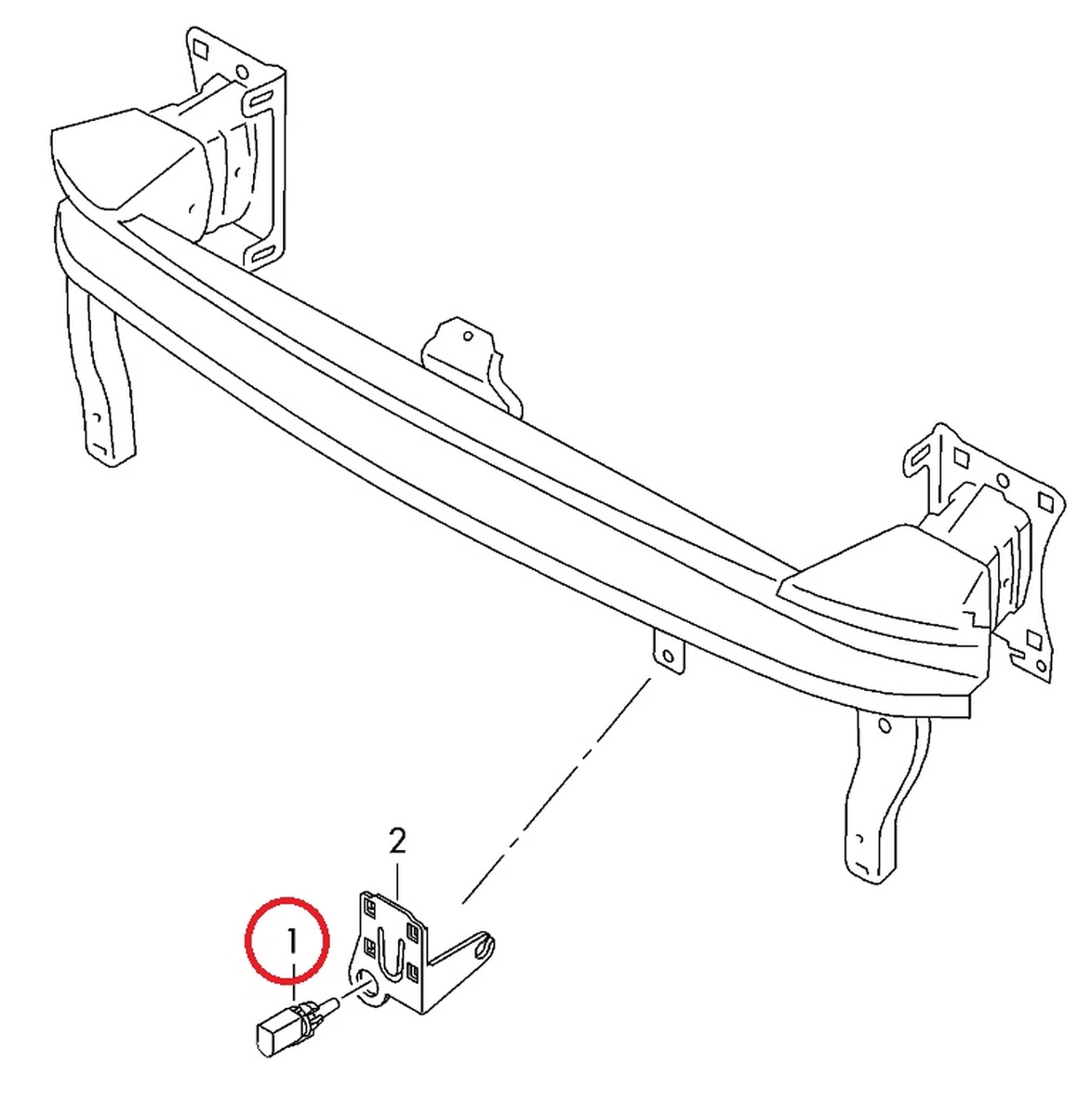 Датчик зовнішньої температури 5G0820535 Volkswagen E-GOLF