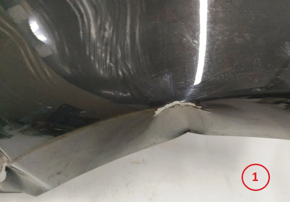 Front left fender with damage VW E-GOLF 5G0821105A