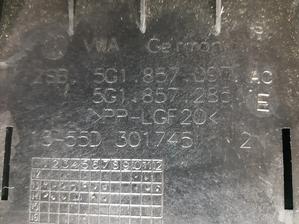 Бардачок (бардачок) речове відділення в зборі 5G1857285E Volkswagen E-GOLF