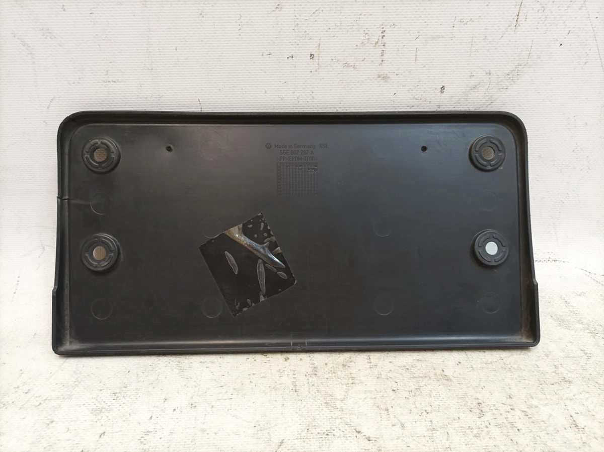 Кронштейн номерного знака передній чорний satinschwarz із пошкодженням Volkswagen E-GOLF 5GE807287A