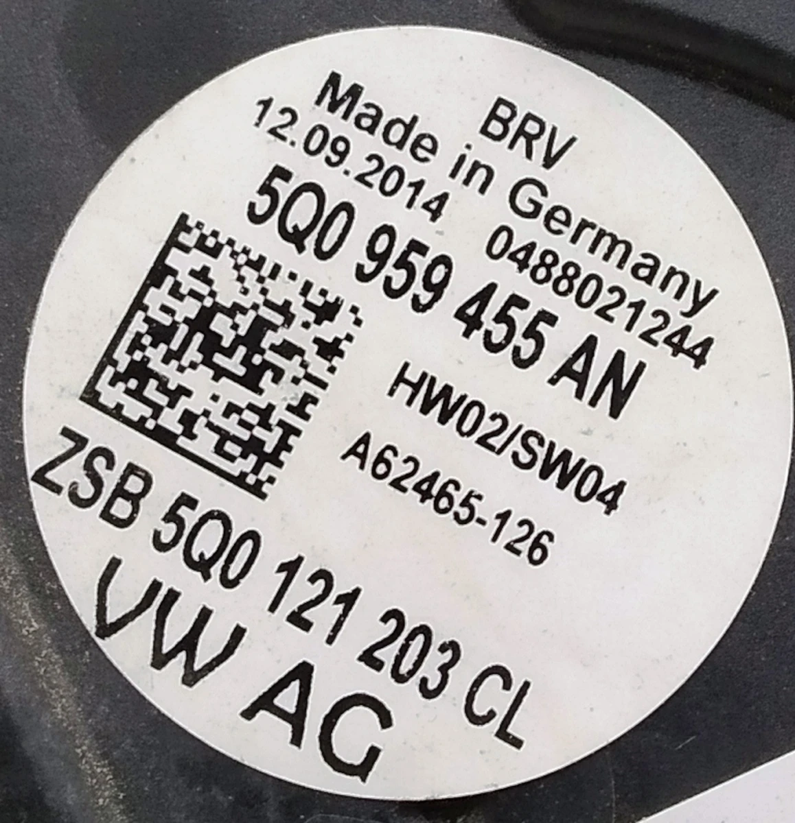 Вентилятор радіатора охолоджуючої рідини 450W 455MM BROSE з пошкодженням VW E-GOLF 5Q0121203CL