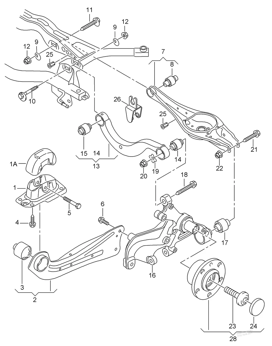  wheel bearing housing- diameter: 5Q0505435F Volkswagen E-GOLF