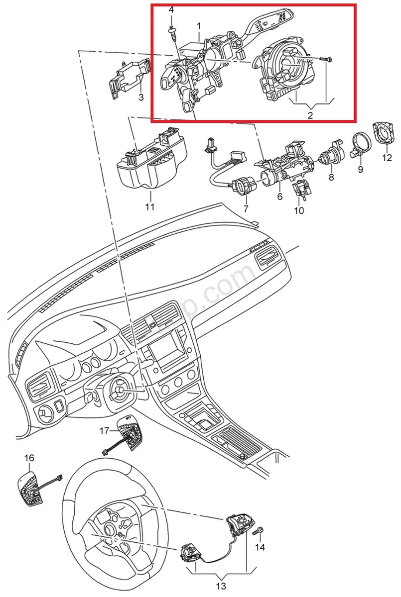 Электронный модуль комбинации подрулевых переключателей в сборе Volkswagen E-GOLF 5Q0953513P