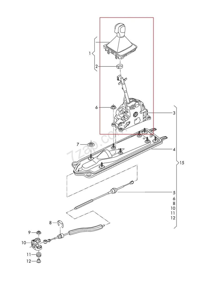 Механизм переключения передач в сборе Volkswagen E-GOLF 5QE713025P