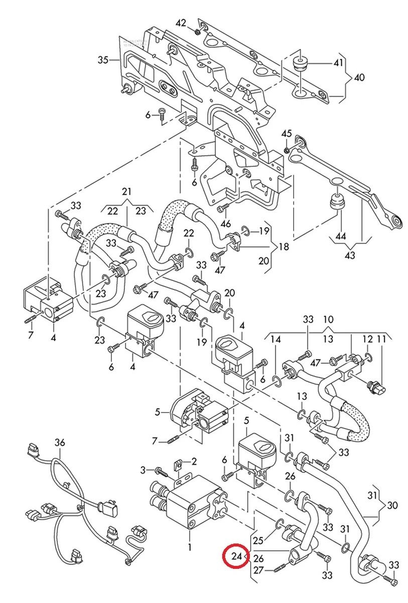 Трубопровід системи кондиціонування в зборі Volkswagen E-GOLF 5QE820885A