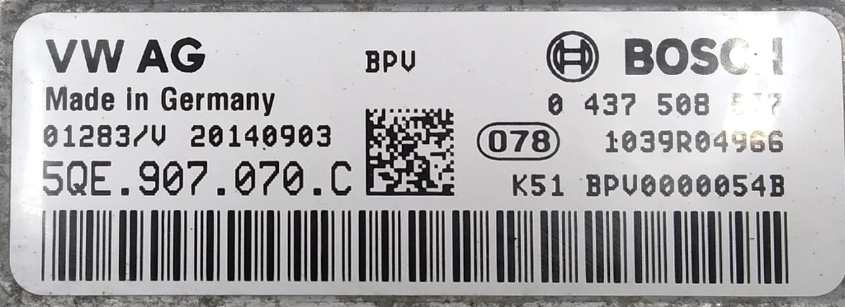 Inverter electric motor 5QE907070C Volkswagen E-GOLF