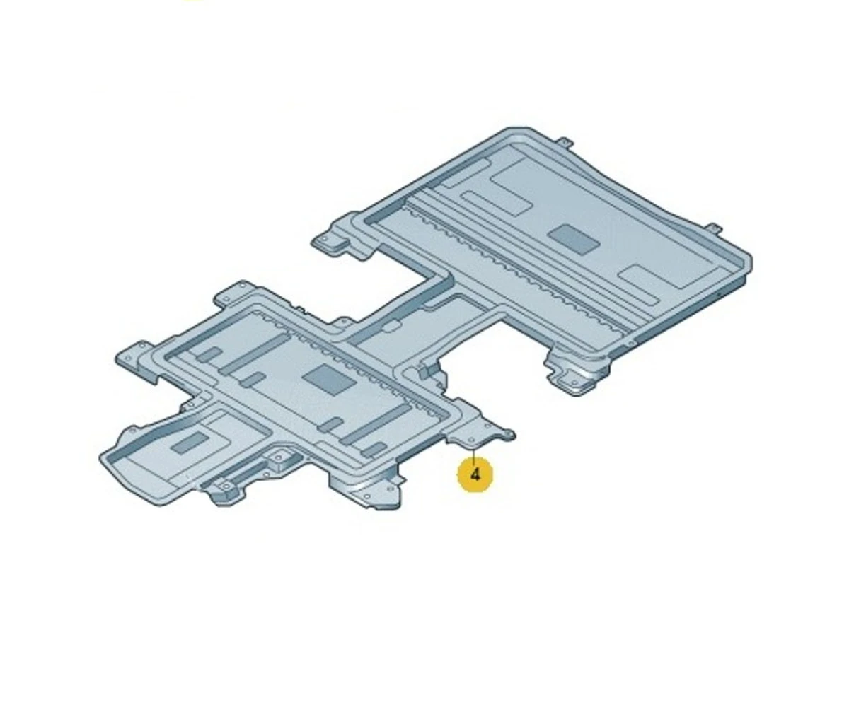 Lower part of battery housing Volkswagen E-GOLF 5QE998842