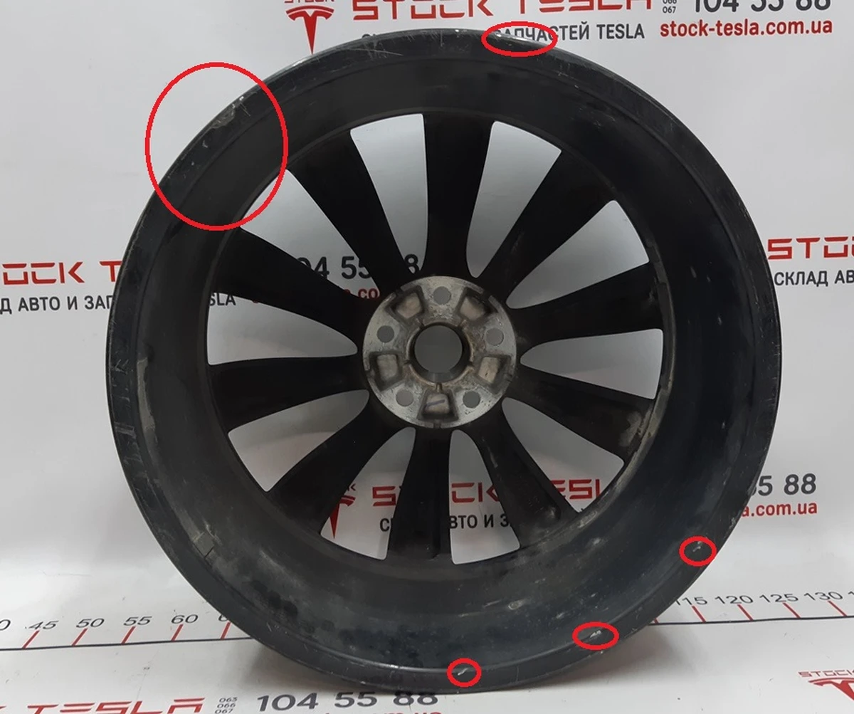 4 Диск колісний GREY TURBINE 21x8.5 J з пошкодженням Tesla model S, model S REST 1054042-00-B