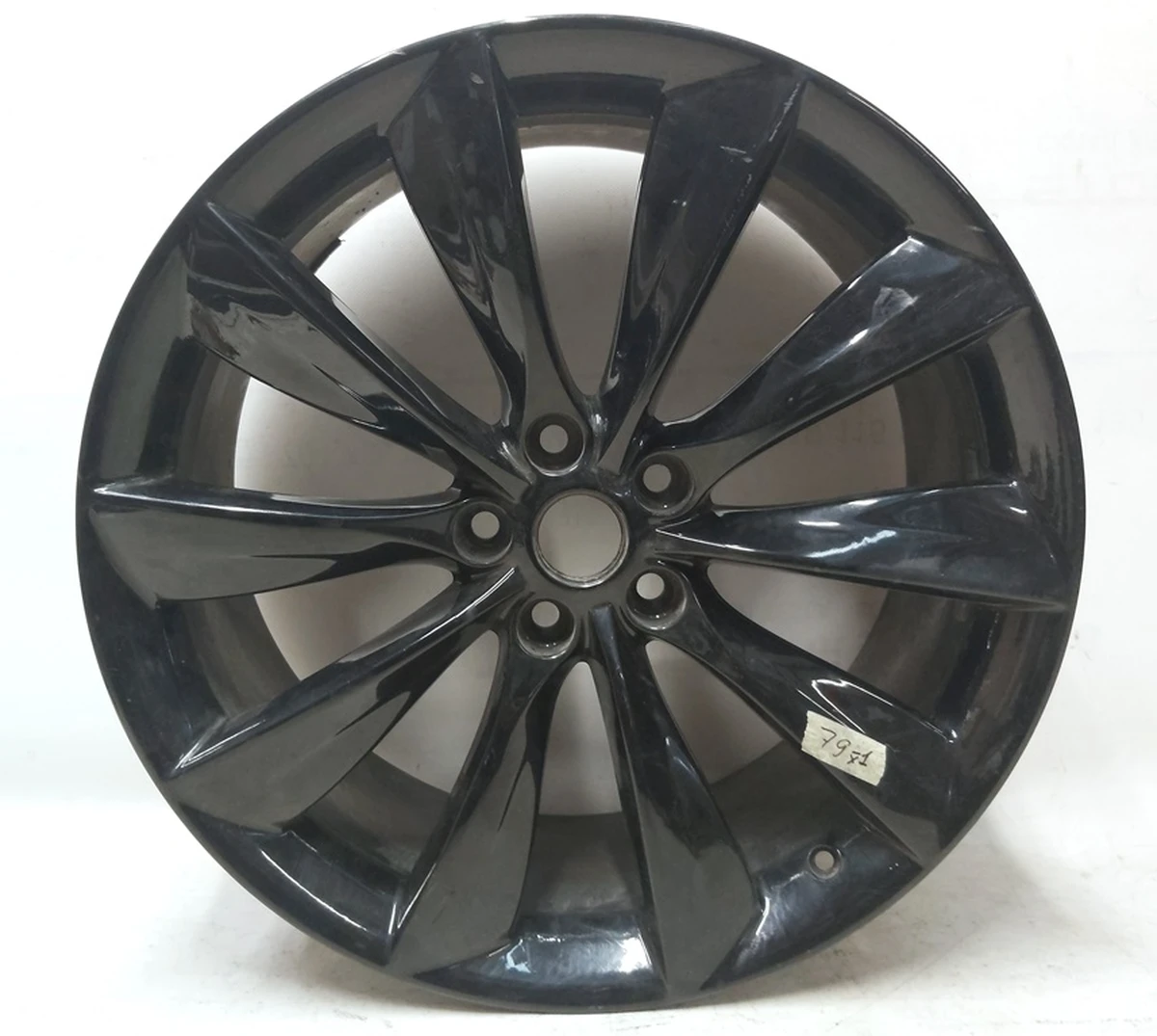 4 WHEEL, 21X8.5 - BLACK TURBINE 21x8.5 J with damage Tesla model S, model S REST 1054042-00-B