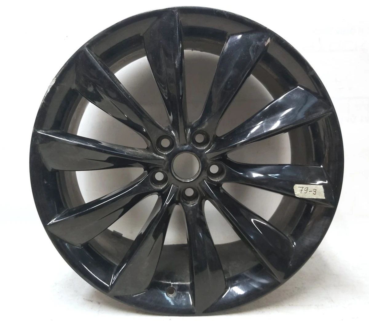 4 WHEEL, 21X8.5 - BLACK TURBINE 21x8.5 J with damage Tesla model S, model S REST 1054042-00-B