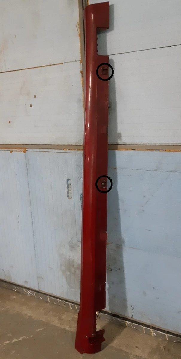 2 Накладка порога права панель рокерна (забарвлений) червона Tesla model S model S REST 6005875-00-J