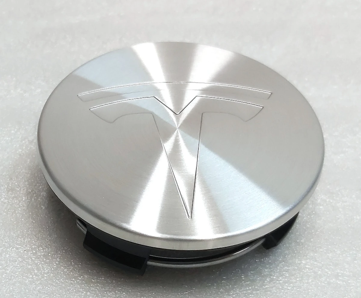 9 Wheel center cap 58mm THREADED SILVER (set of 4 pieces) Tesla all models 6005879