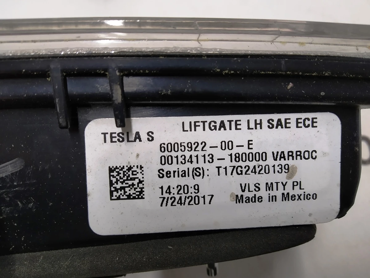 5 Lamp left inner (USA) Tesla model S, model S REST 6005922-00-E