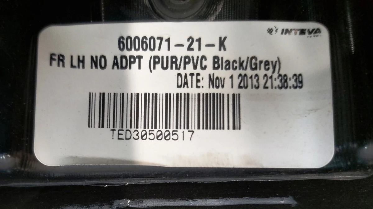 1 DR FR LH NO ADPT PUR/PVC BLACK/GREY Without Power Window with Damage Tesla model S, model S REST 6006071-24-M