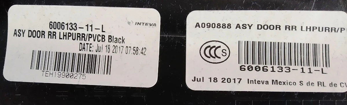2 Карта дверей задньої лівої в зборі PURB/PVCB/PVCB BLACK Tesla model S, model S REST