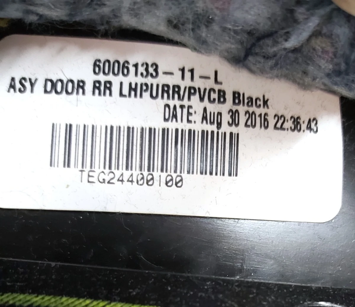 2 DR RR LH PURB/PVCB/PVCB BLACK with damage Tesla model S, model S REST 6006133-11-L