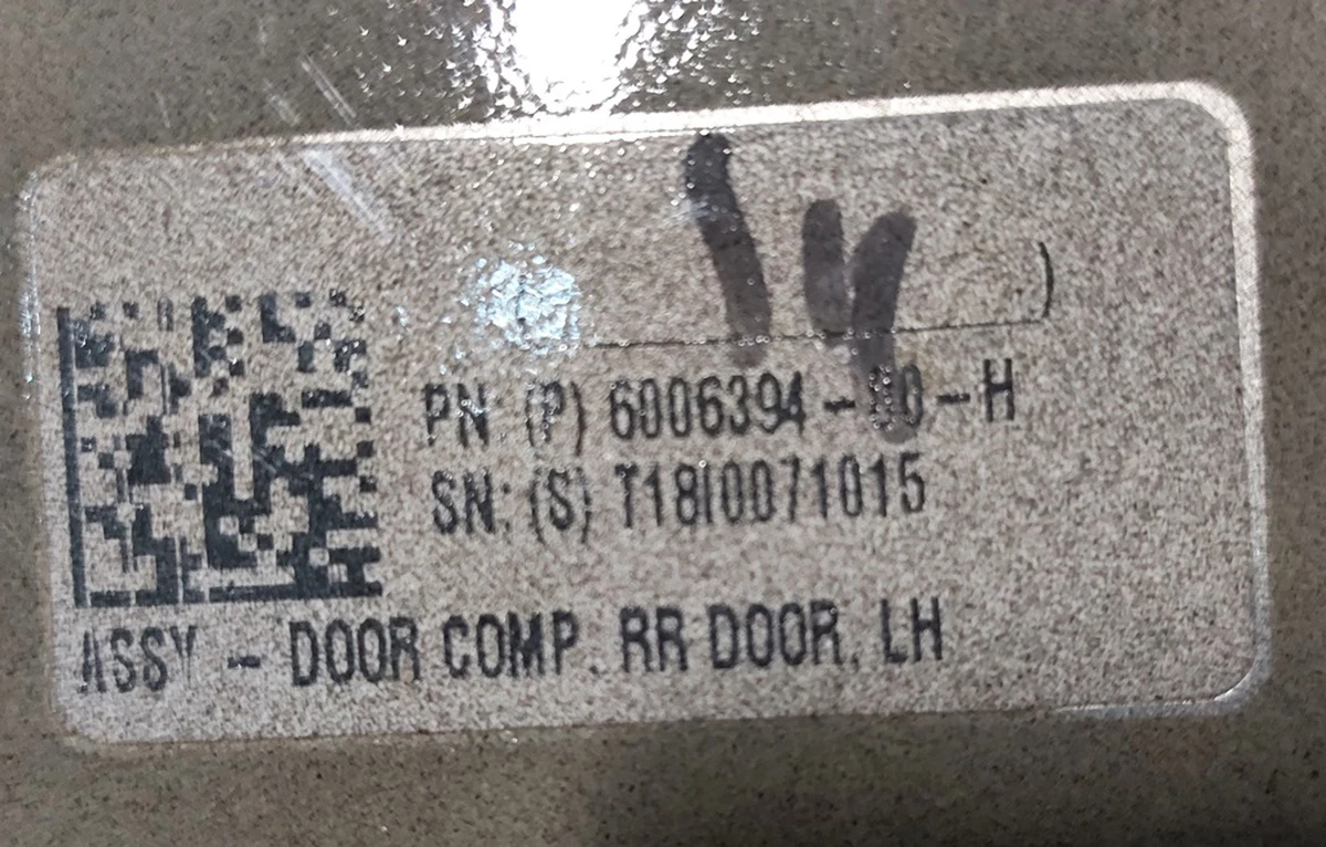 5 Двері задні ліві (метал) PBSB з пошкодженням Tesla model S, model S REST 6006394-E0-H