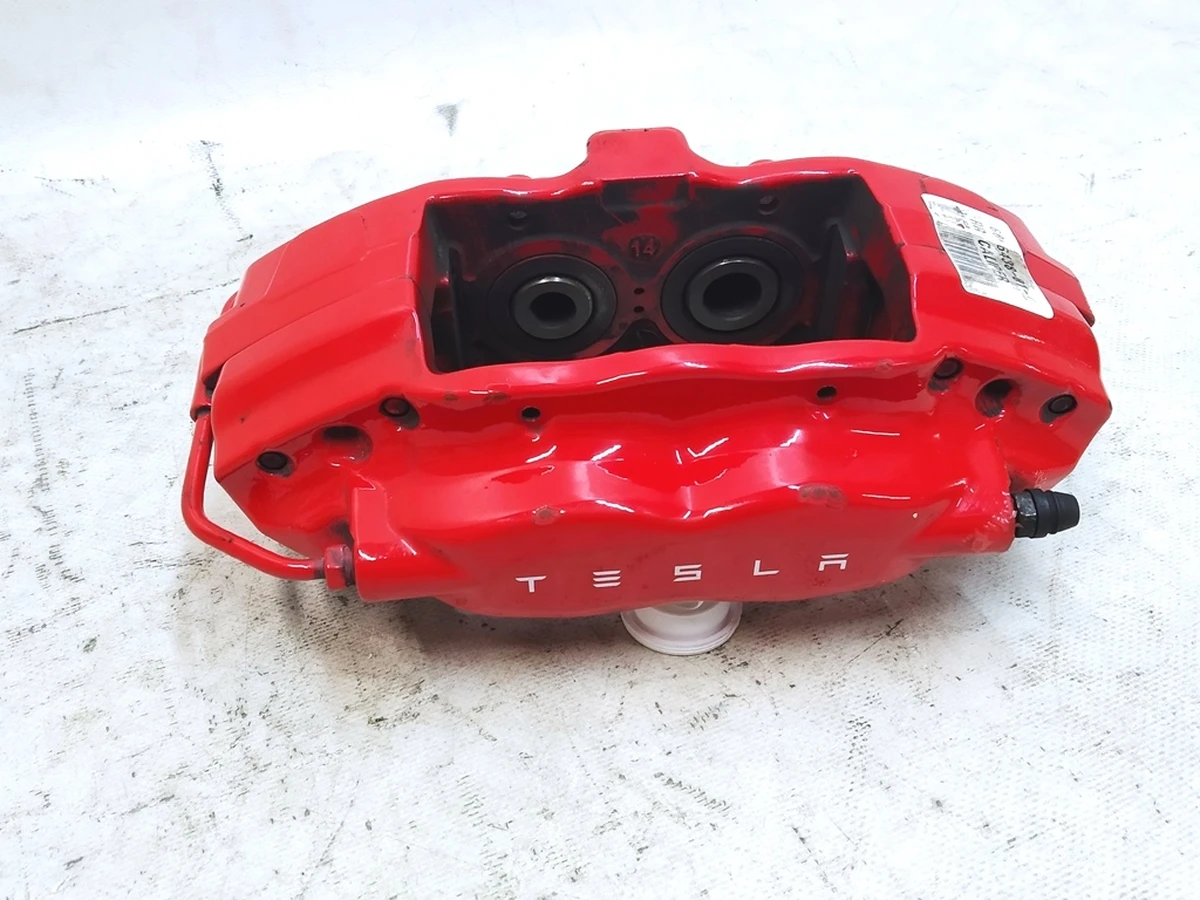 1 Суппорт тормозной задний правый BREMBO PERF (ITALY) красный Tesla Model S, Model S REST, Model X 1078542-01, 1007889-01