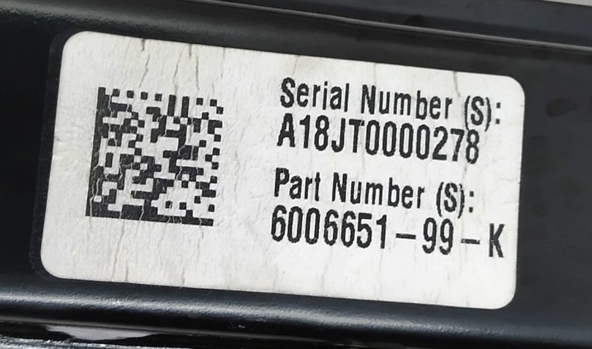 1 Склопідйомник передній правий Tesla model S, model S REST 6006651-00-L