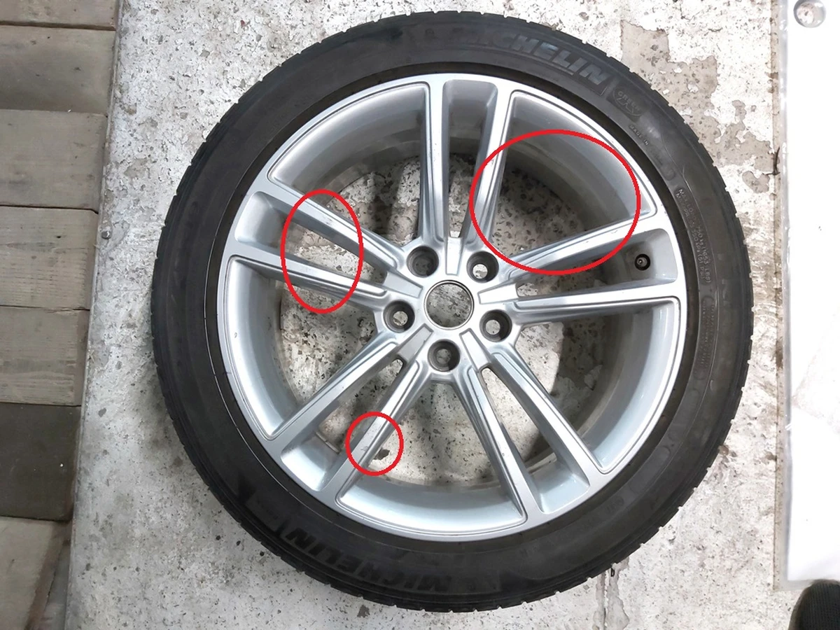 1 Wheel assembly (rim 19 * 8.0J tire Michelin Primacy 245/45 R19 TPMS sensor protector 2,93 мм) Tesla model S 1054040-00-B