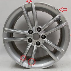 1 Диск колёсный (19x8.0J - SILVER) с повреждением Tesla model S, model S REST 1054040-00-B