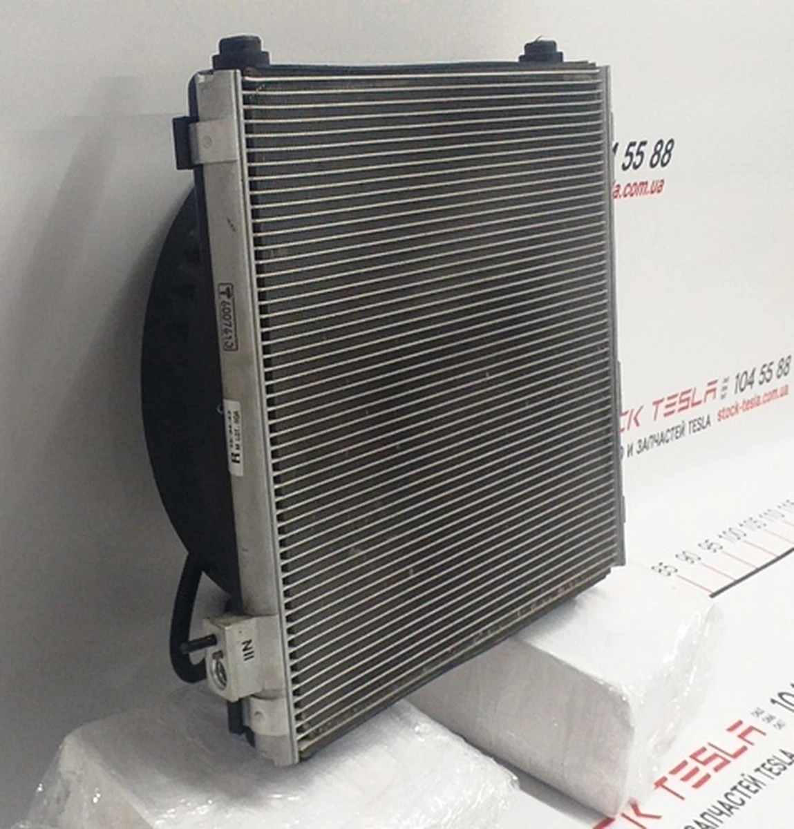 1 Радиатор и вентилятор кондиционера левый в сборе Tesla model S, model S REST 6007352-00-F