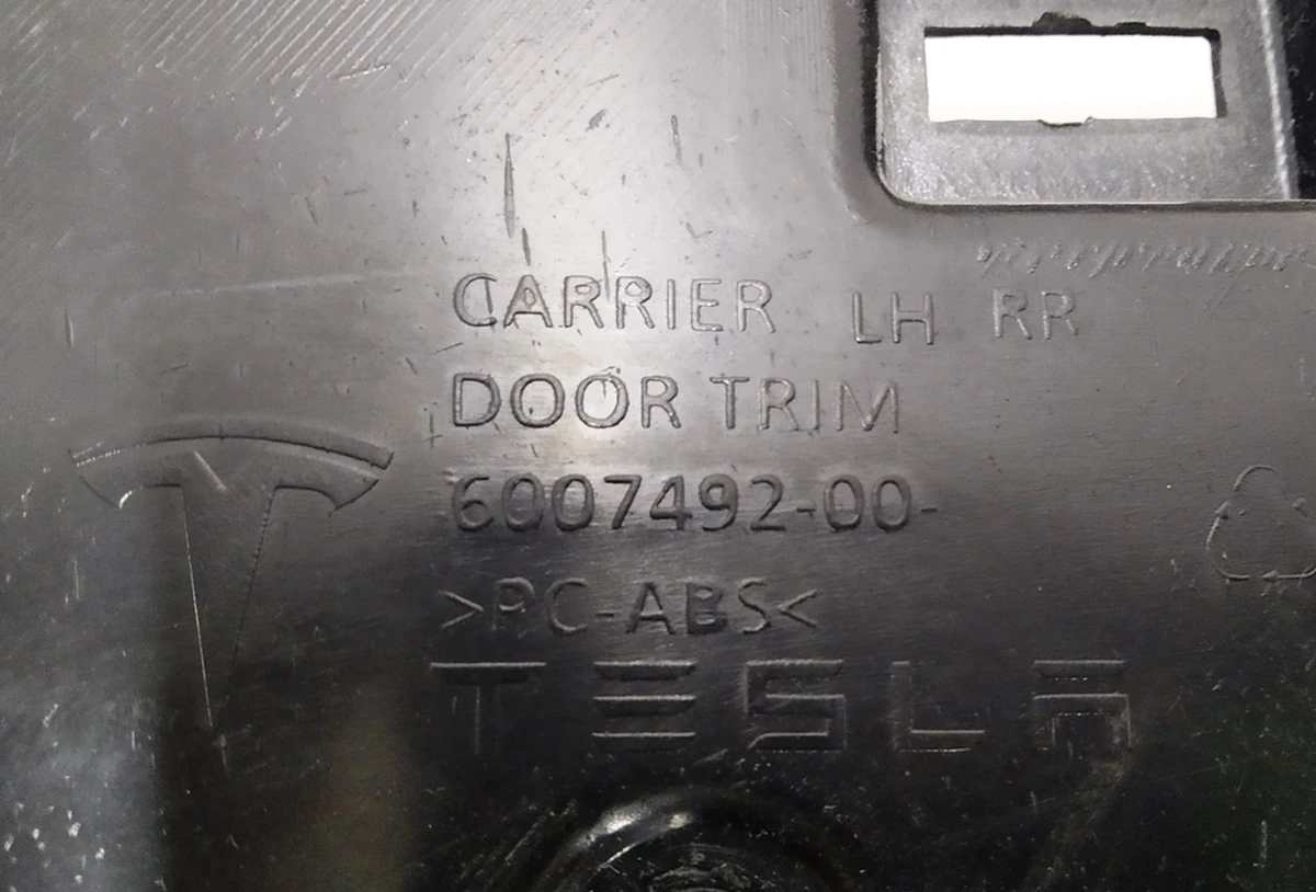 2 Map (skeleton) door rear left Tesla model S, model S REST 6006133-14-L