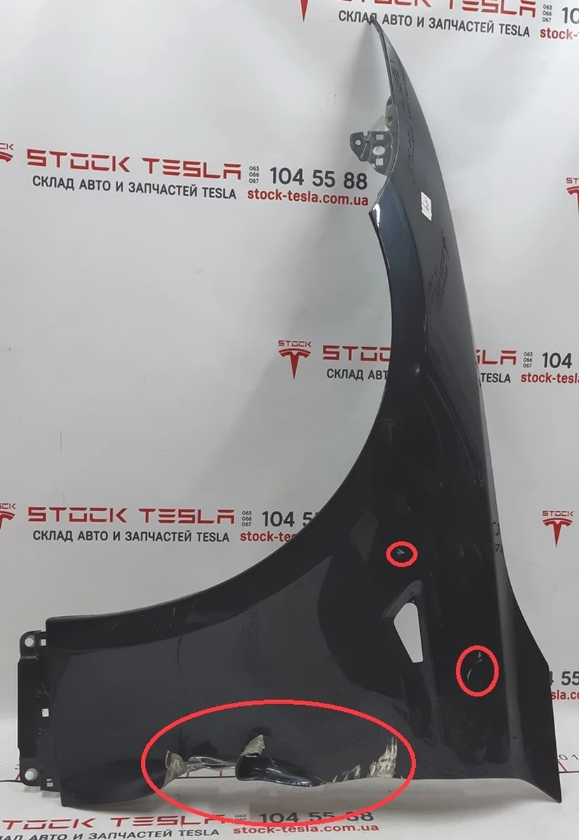19 Крило переднє ліве PMNG із пошкодженням Tesla model S, model S REST 6008022-12-D