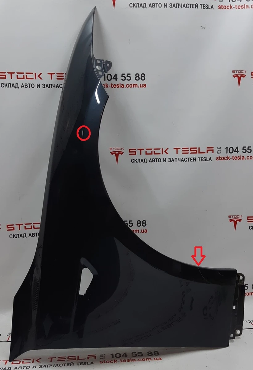 2 Крило переднє праве PMNG із пошкодженням Tesla model S, model S REST 6008027-12-D