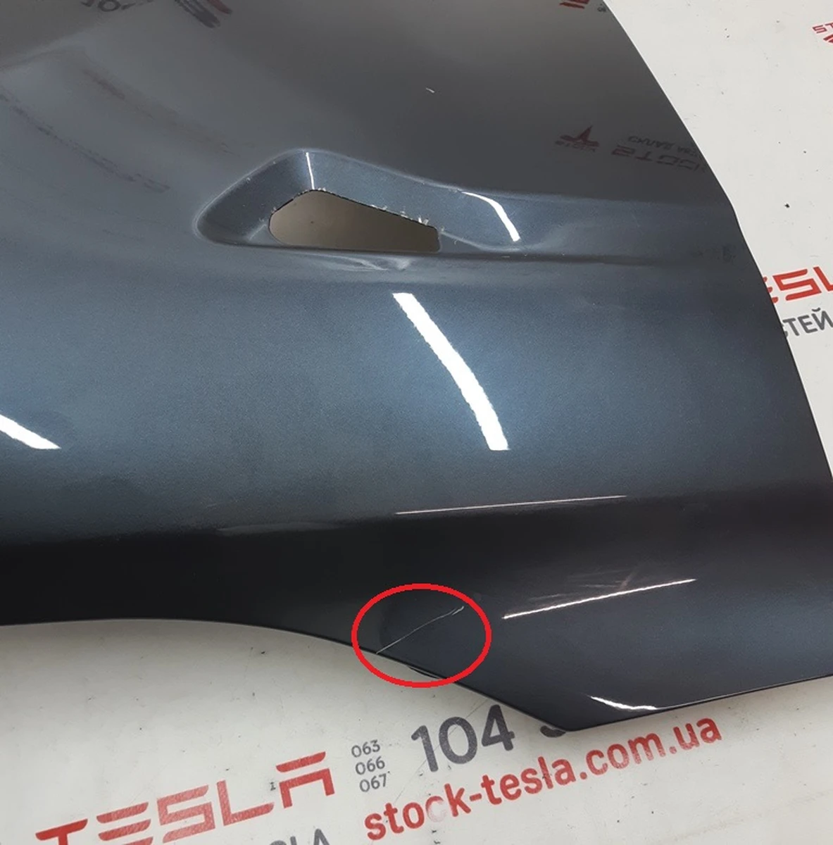 2 Крило переднє праве PMNG із пошкодженням Tesla model S, model S REST 6008027-12-D