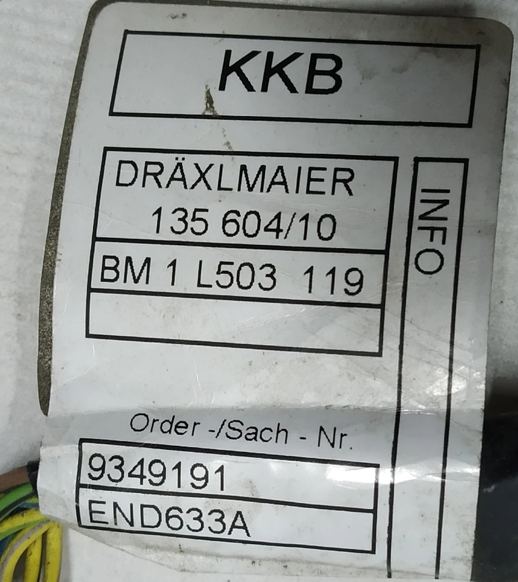 Электропроводка бампера переднего (под 6 парктроников) BMW i3 61129326609