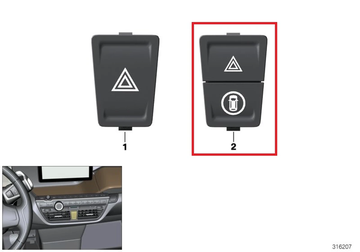 Radio and climate control panel °F assy BMW i3 61319352082
