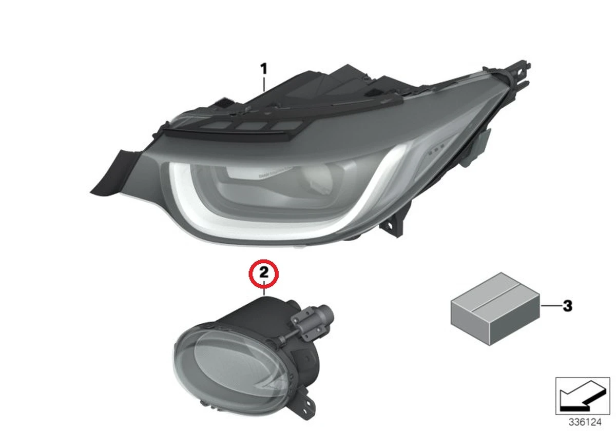 Фара бампера комбинированная правая BMW I3 63117295688