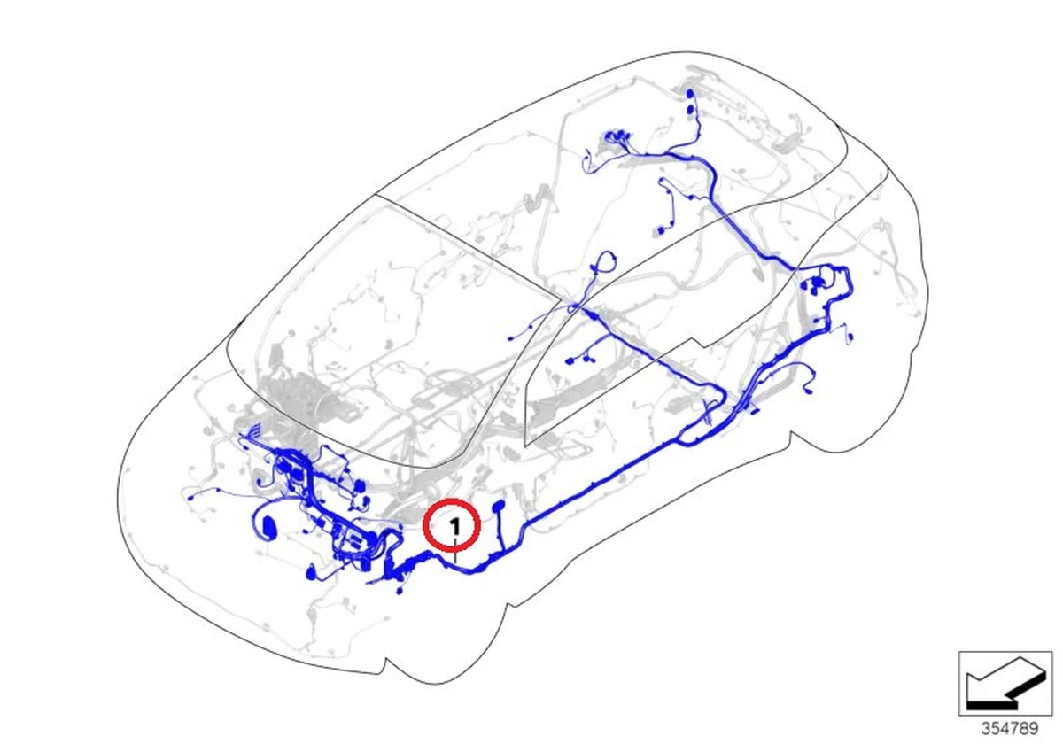 Електропроводка лівого порога основна дублікат модуля Drive BMW I3 6733541 10