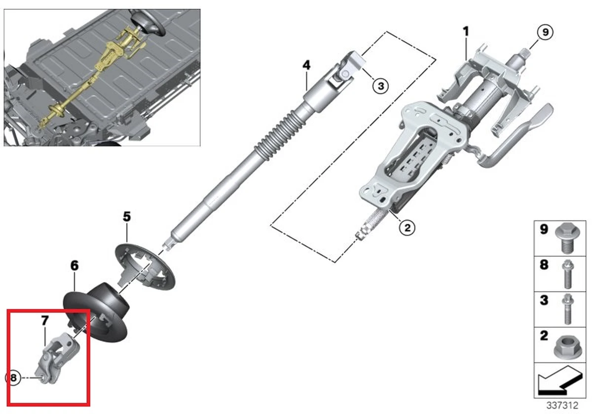 Double joint BMW I3 32306864587