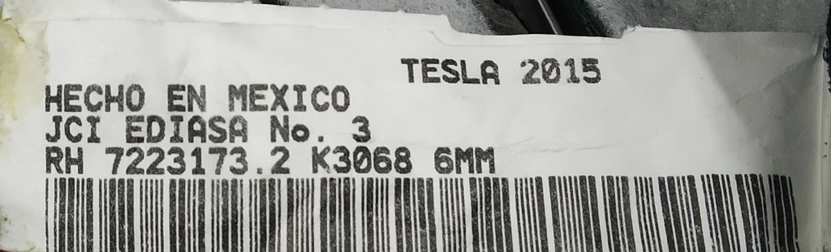 2 Обшивка спинки пасажирського сидіння NEXT GEN BLACK (GEN 2)