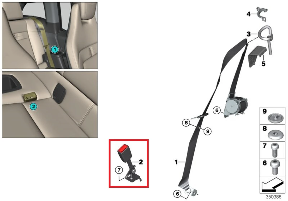 Lower belt, rear left BMW I3 72117347725