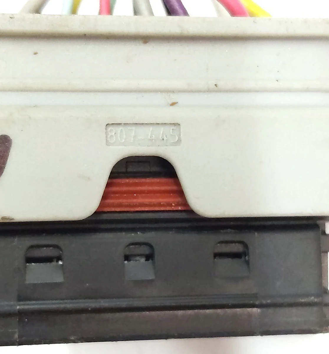 Connector (chip) for front bumper PA66GF25 (female) 807-445 LH Tesla model 3 1067958-00-E