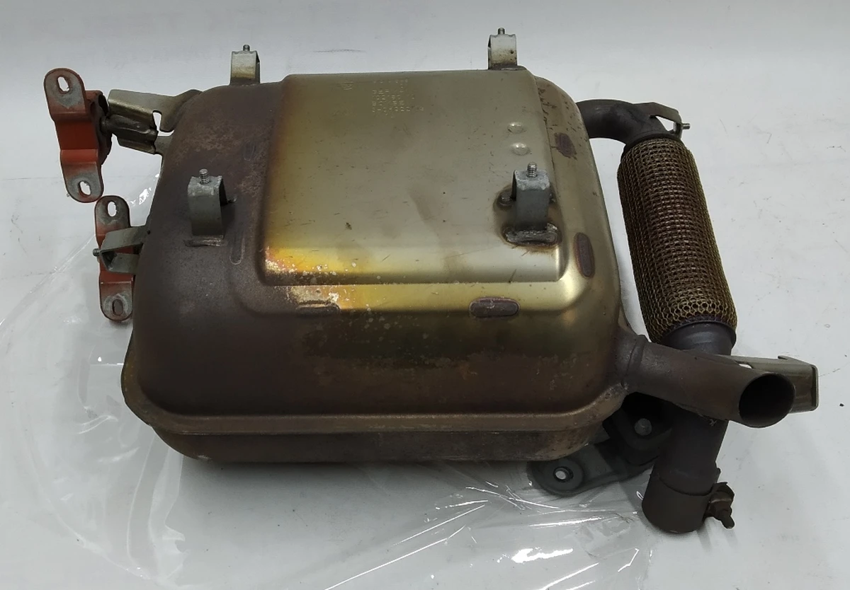 Main rear muffler assembly with mounting brackets (rubber hinges) and a strap (clamp) BMW I3 18307623124