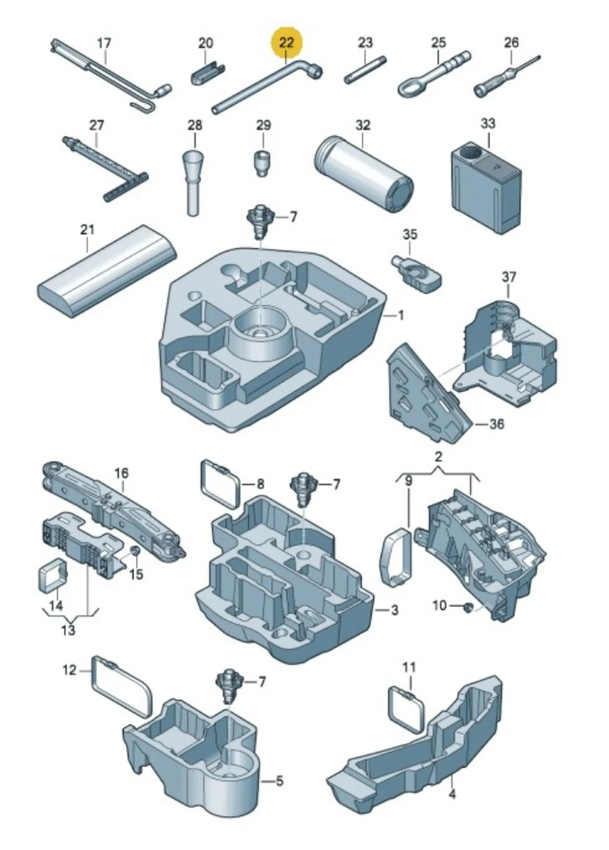 Socket wrench for Audi A7 wheel bolts 8N0012219