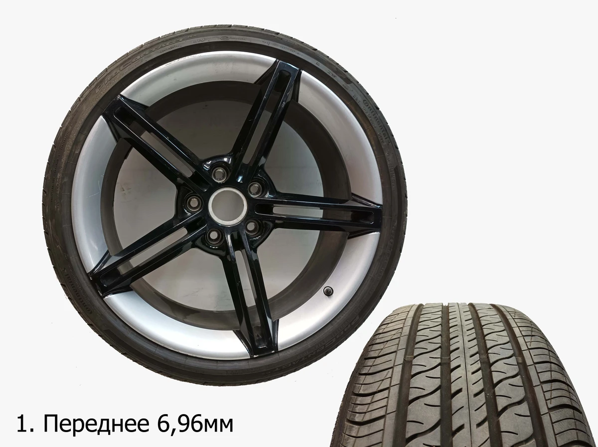 Комплект колес в сборе (9,5JX21ET60 передние, 11,5JX21ET66 задние) Continental ProContactRX Porsche Taycan 9J1601025
