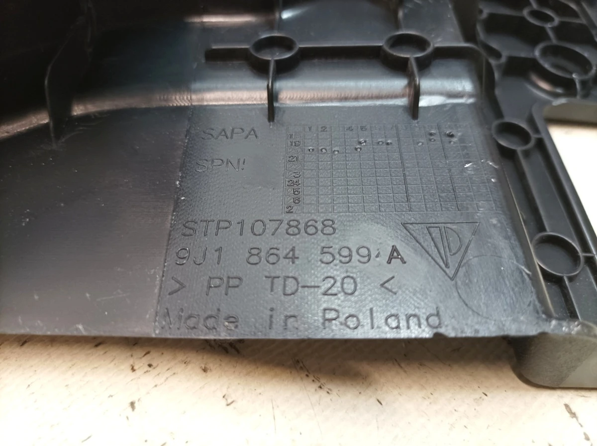 Планка крепёжная передняя багажного отсека Porsche Taycan 9J1864599A