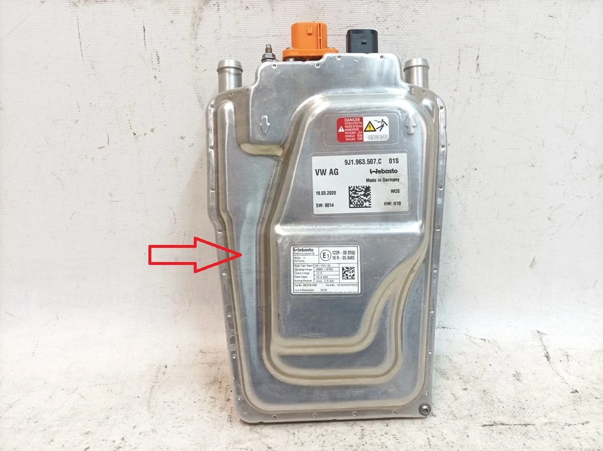 Нагрівальний високовольтний елемент (PTC) з прим'ятою кришкою Porsche Taycan 9J1963507C