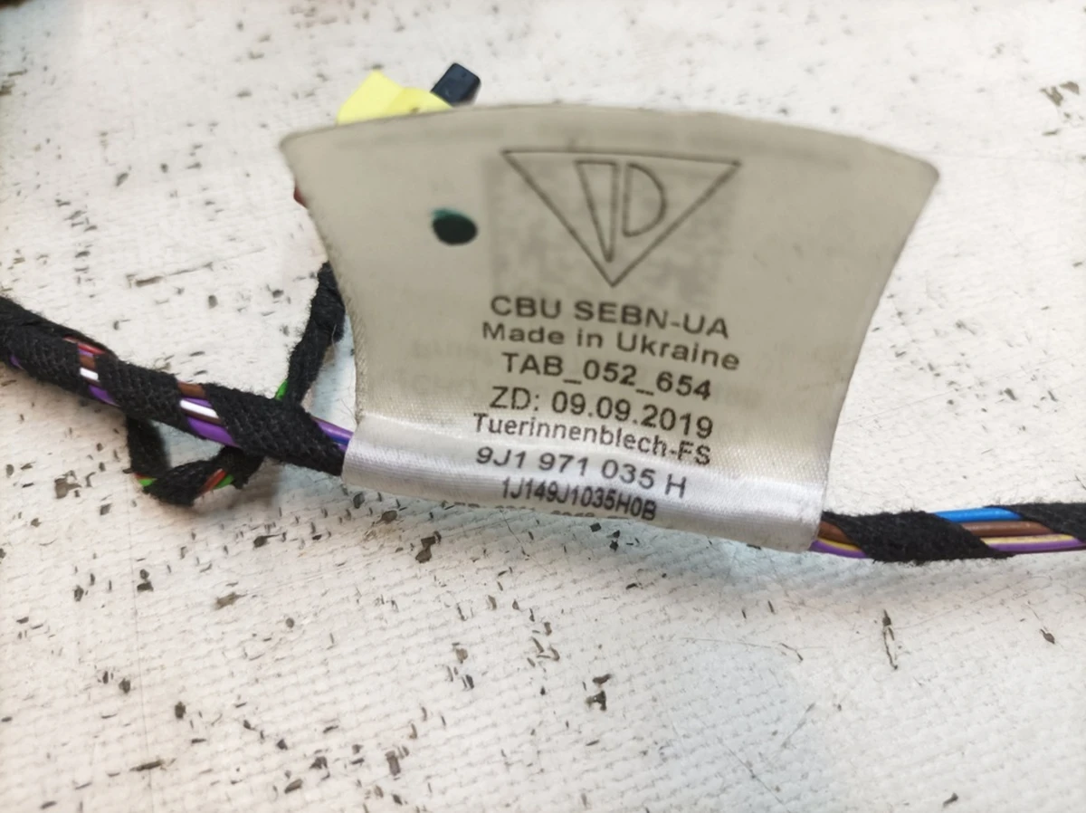 Front Left Door Wiring (Driver's Side) Porsche Taycan 9J1971035H