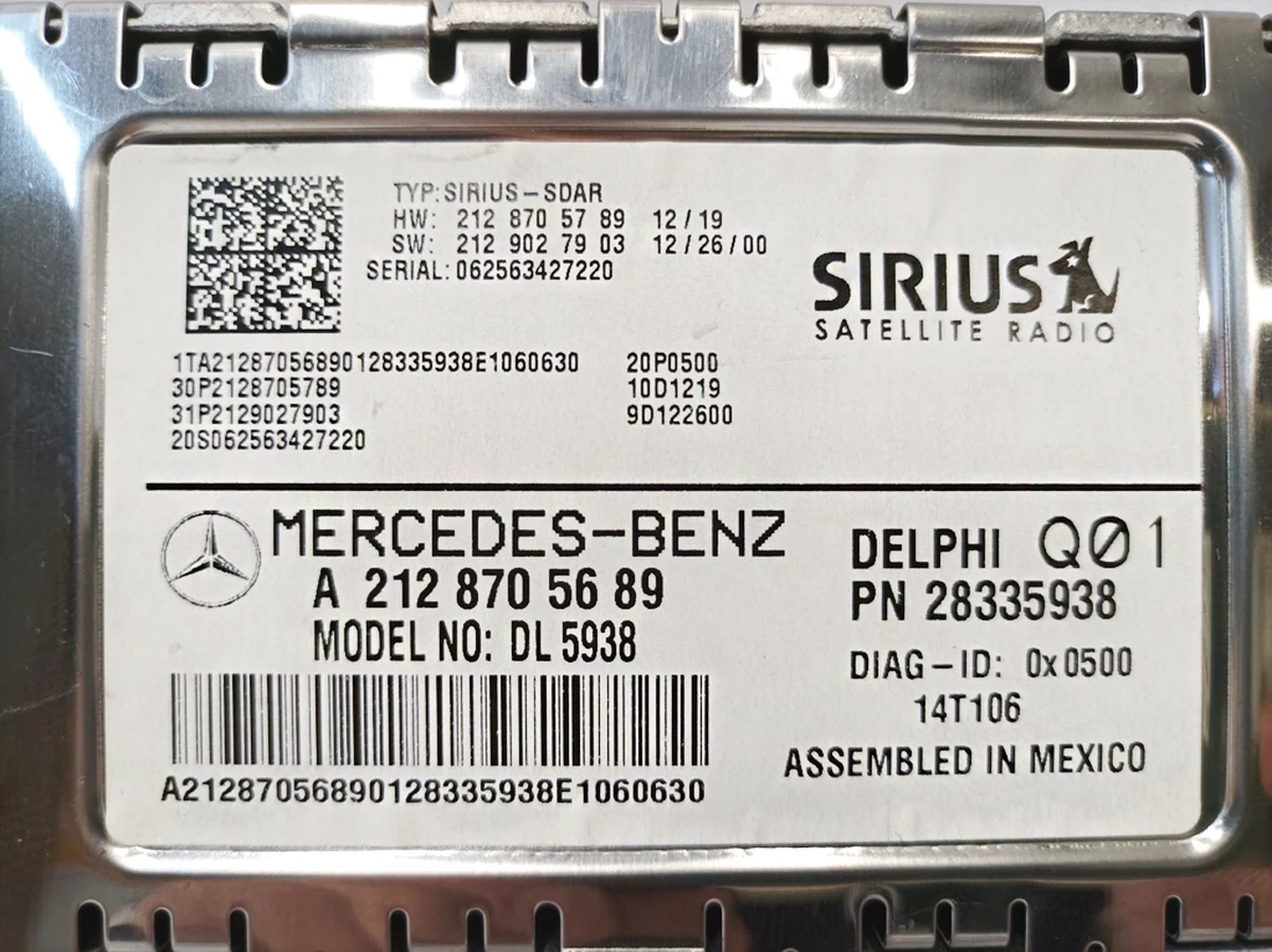 Control unit for satellite radio/digital radio Mercedes B-Class A2128705689